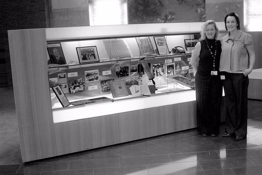 A display from the ATO Story collection in the National office foyer in 2010, created by Denise Webb and Laura Morrissey.
