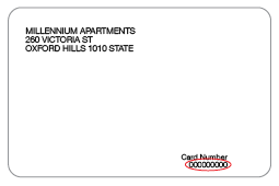 An example of the back of a QLD driver licence that shows the Card number circled.