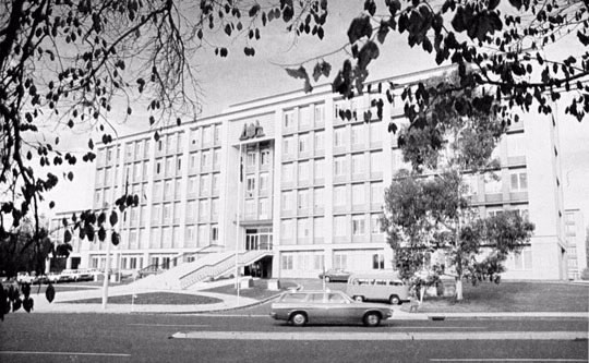 Treasury building, Canberra, housed the ATO Head office from 1969.