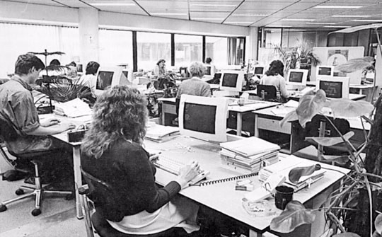 Data processing operators in the Canberra branch, 1986.