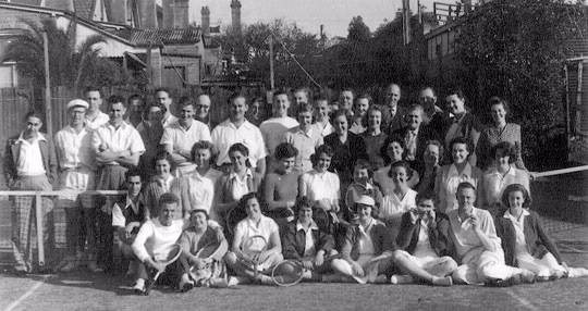 Sydney branch correspondence section Tennis Day, 1951.