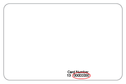 An example of the back of a NT driver licence that shows the Card number circled.